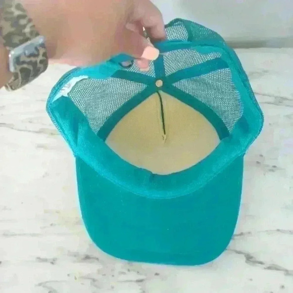 Mother Trucker #GIRLSTRONG Teal Trucker Hat - Picture 6 of 6